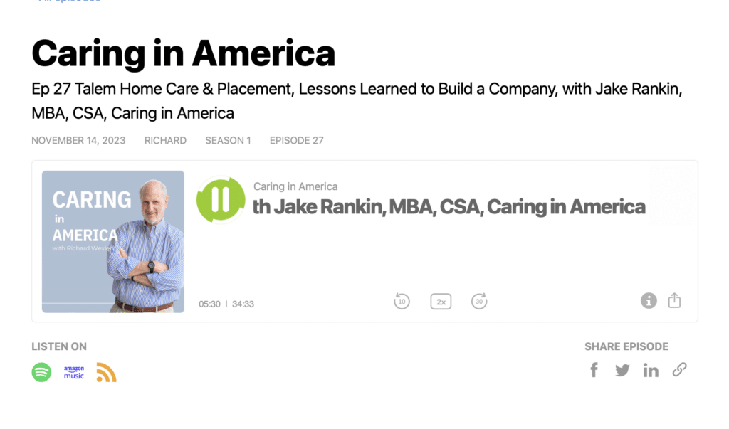Caring in America with Richard Wexler, JD