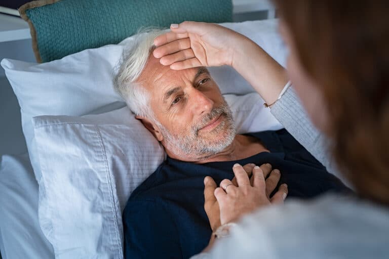 In-home care can help aging seniors if they catch a cold and family is not close by.